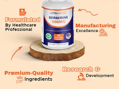 Vitamatic Berberine 500mg Capsule - Image 2